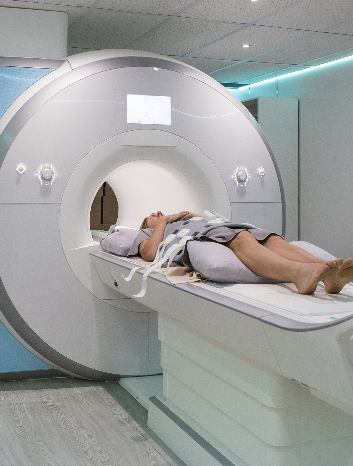 Patient in scanner